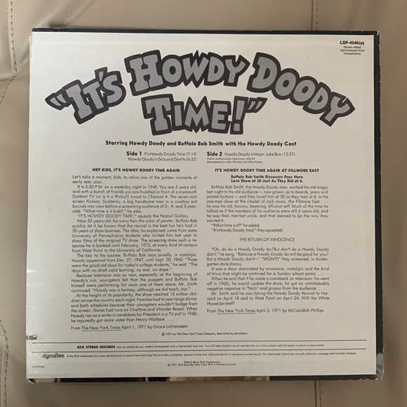 3 Rare Children’s Vinyl Records Howdy Doody, Pinocchio and Care Bears - Picture 3 of 7